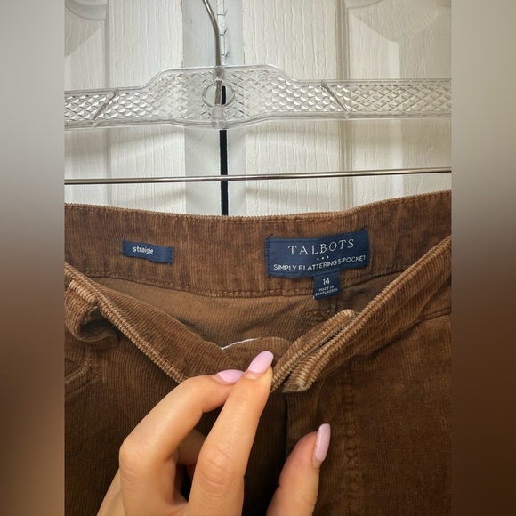 Talbots - Corduroy Pants Classic Fit Soft Stretch Fabric Straight Leg Casual - Picture 6 of 6